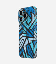 Load image into Gallery viewer, Blue Stripes Geometric Pattern Glossy Hard Case