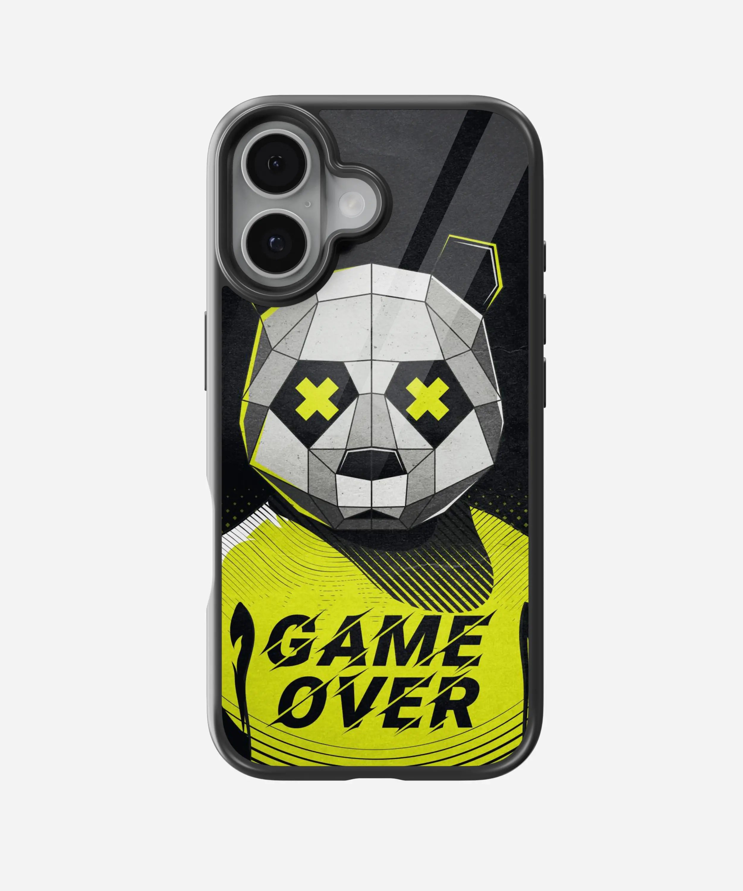 Game Over Panda Glass Case