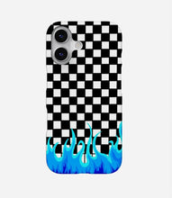 Load image into Gallery viewer, Checkered Blue Flame Case