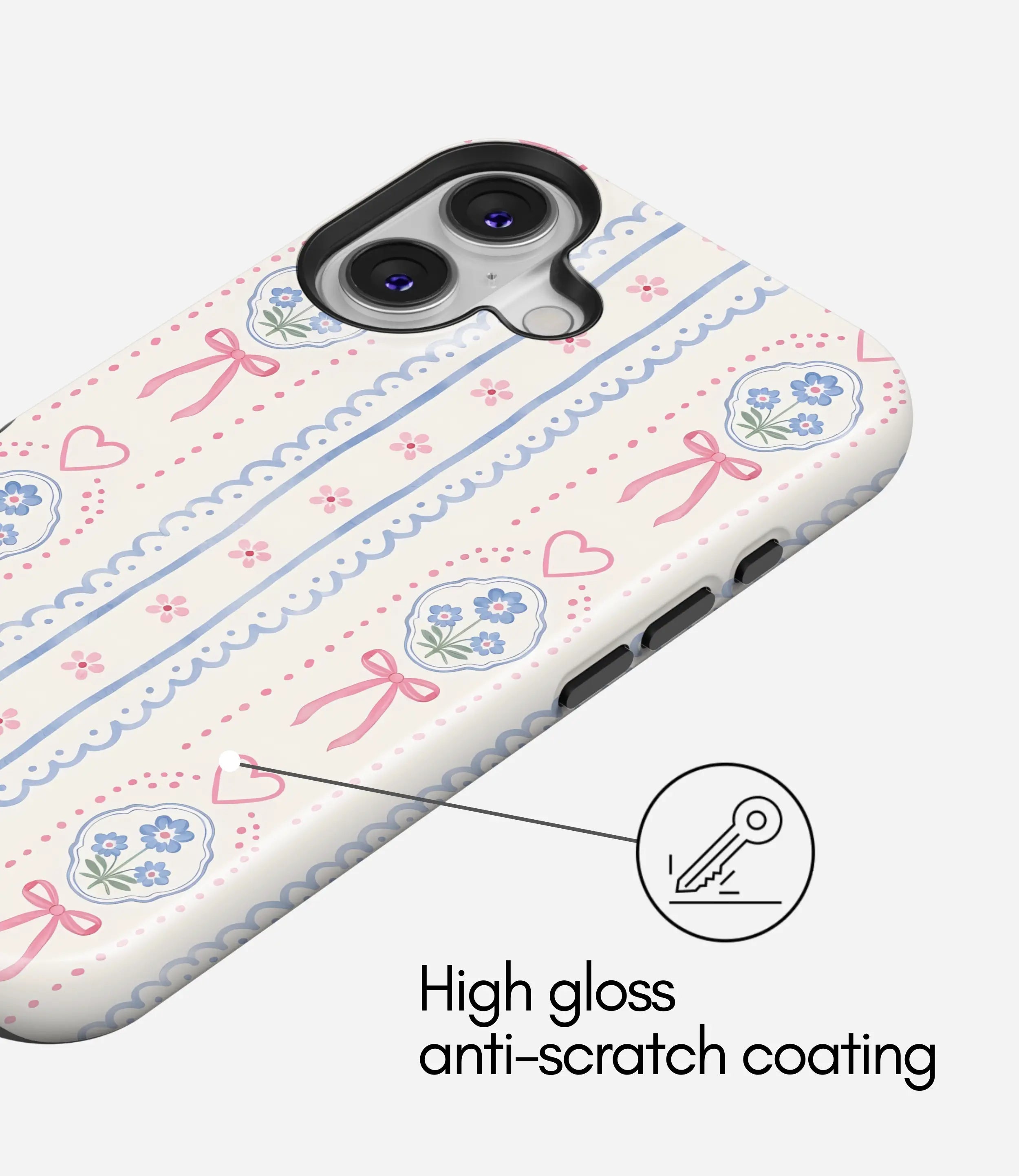 Coquette Bloom Lace Glossy Armoured Case