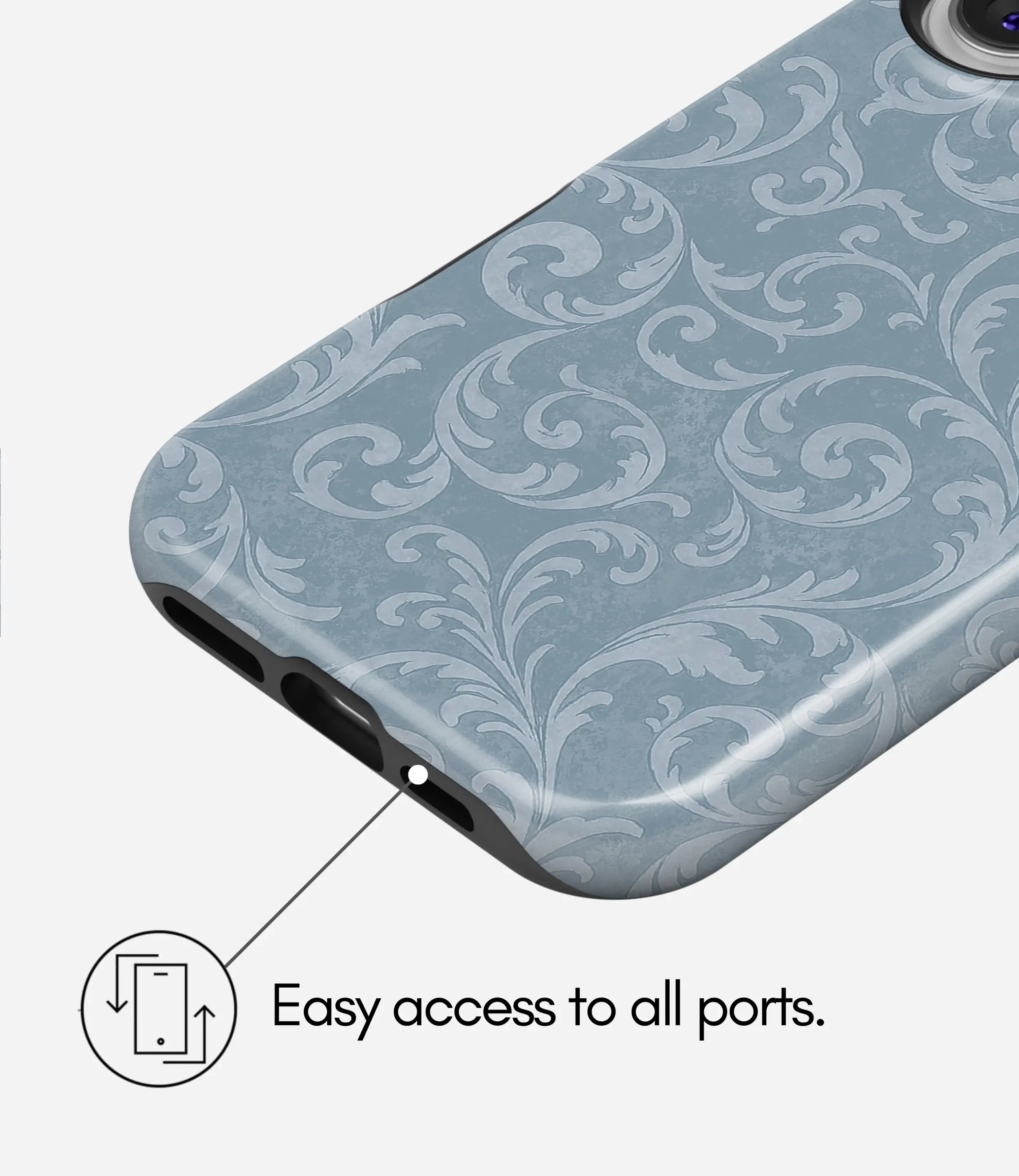 Frosted Filigree Glossy Armoured Case