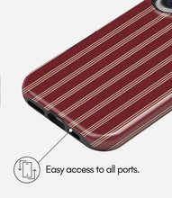 Load image into Gallery viewer, Burgundy Luxe Lines Glossy Armoured Case