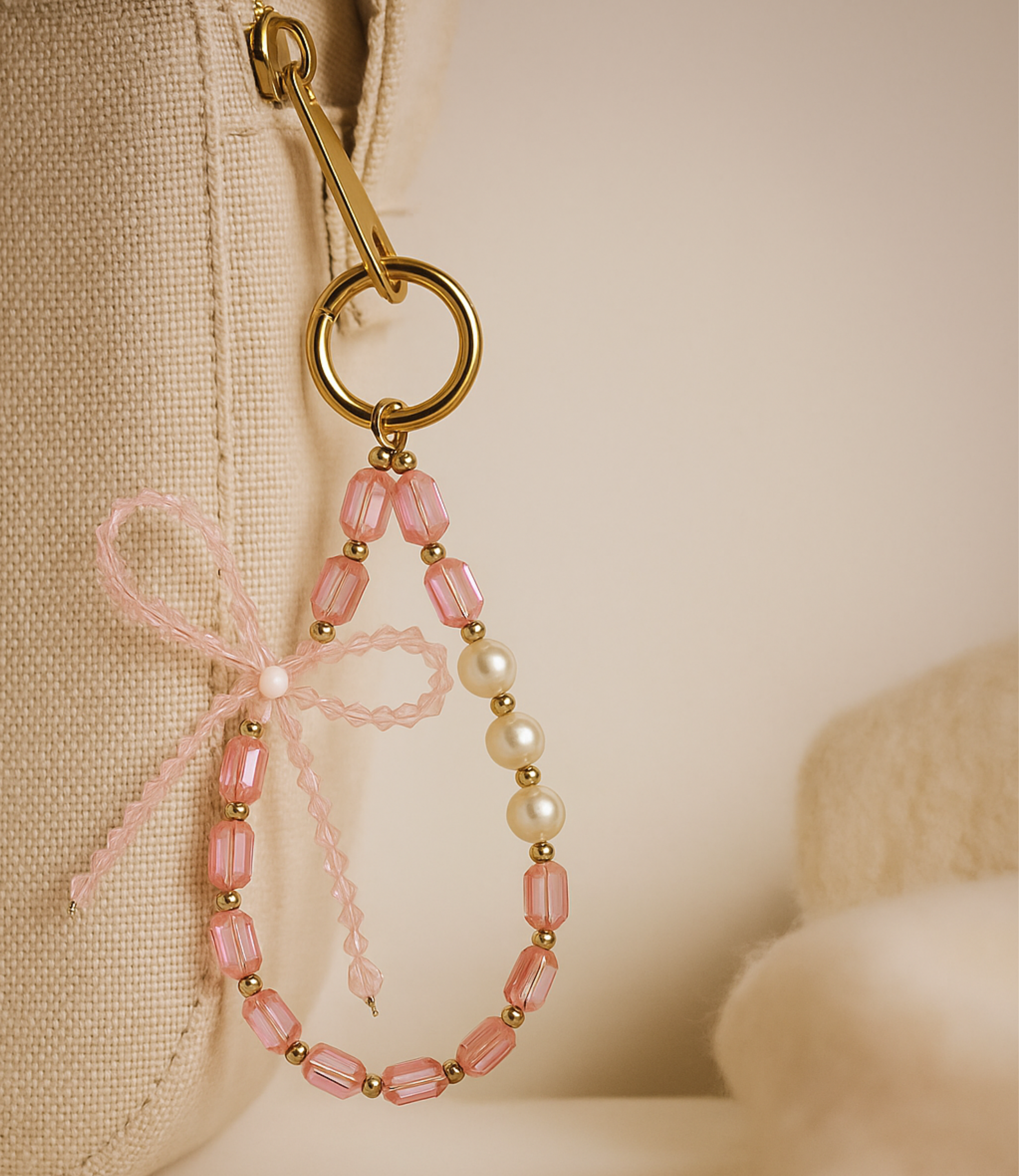 Rose Ribbons Phone Charm