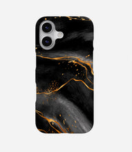 Load image into Gallery viewer, Black/Gold Marble Print Case