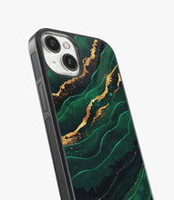Load image into Gallery viewer, Green Emerald Marble Glass Phone Case