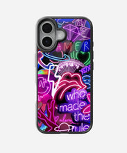 Load image into Gallery viewer, Who Made The Rules Neon Glass Case