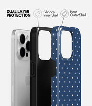 Load image into Gallery viewer, Dot Navy Glossy Armoured Case