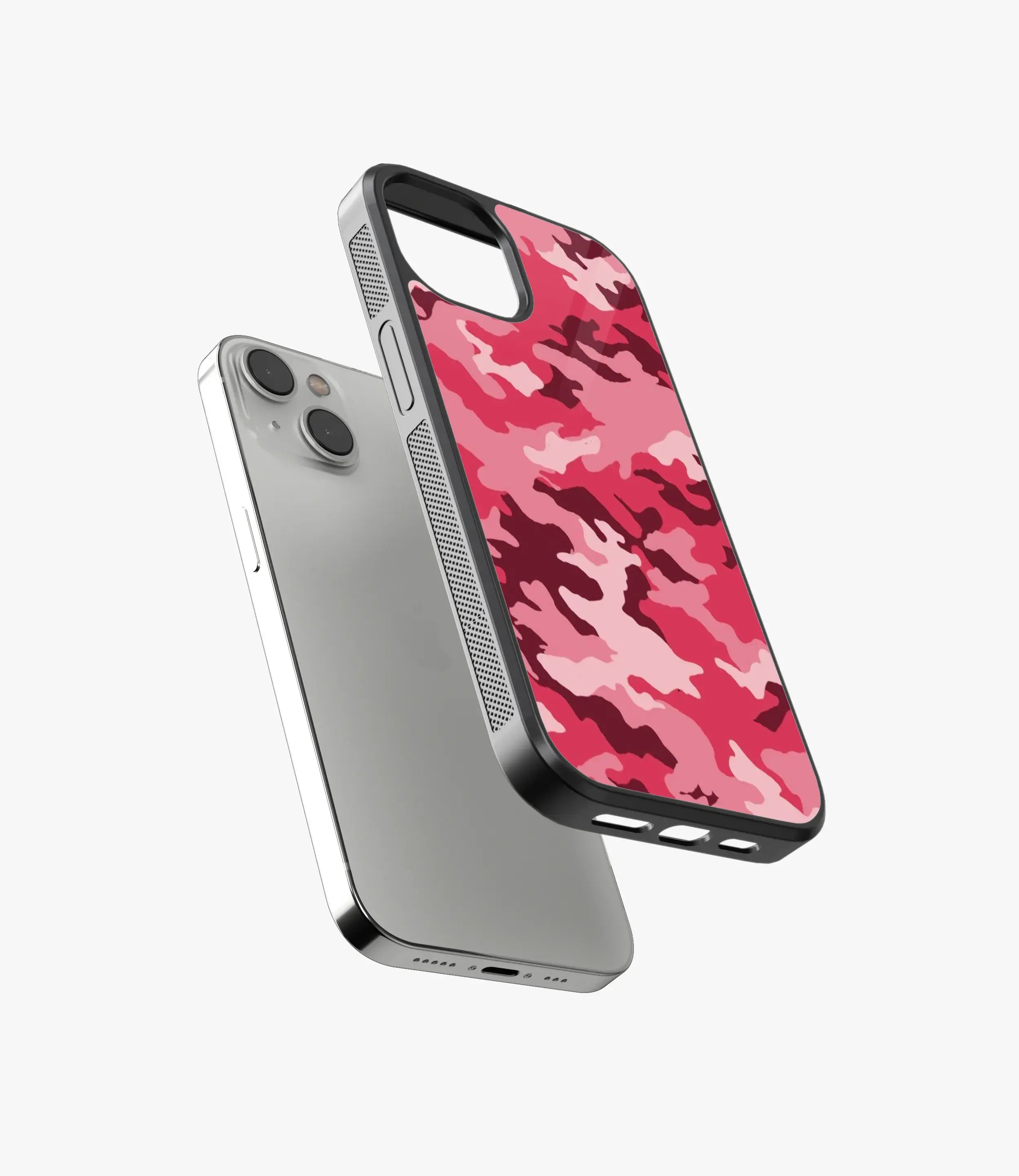 Red Camo Glass Case