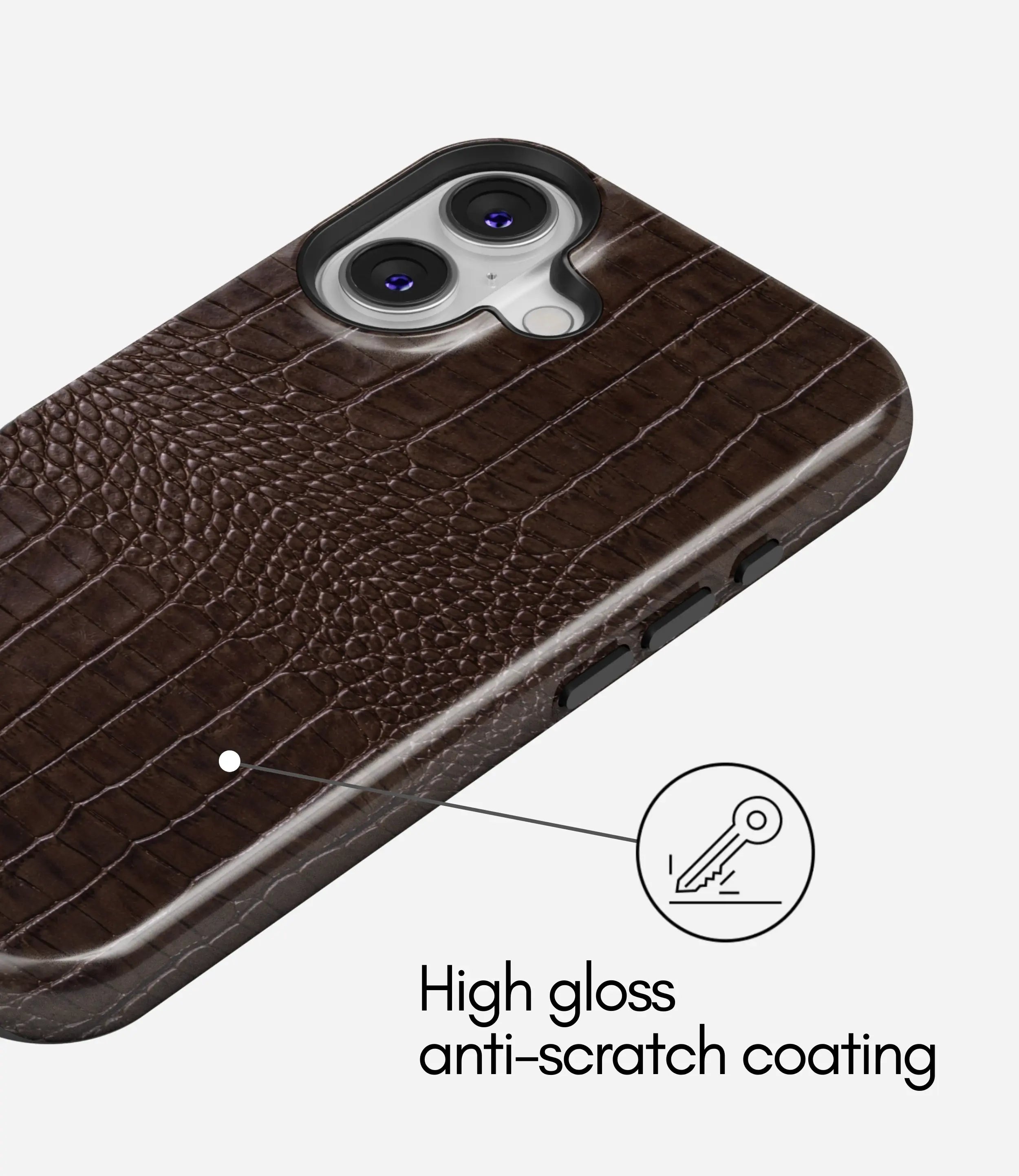 Cocoa Crocodile Glossy Armoured Case