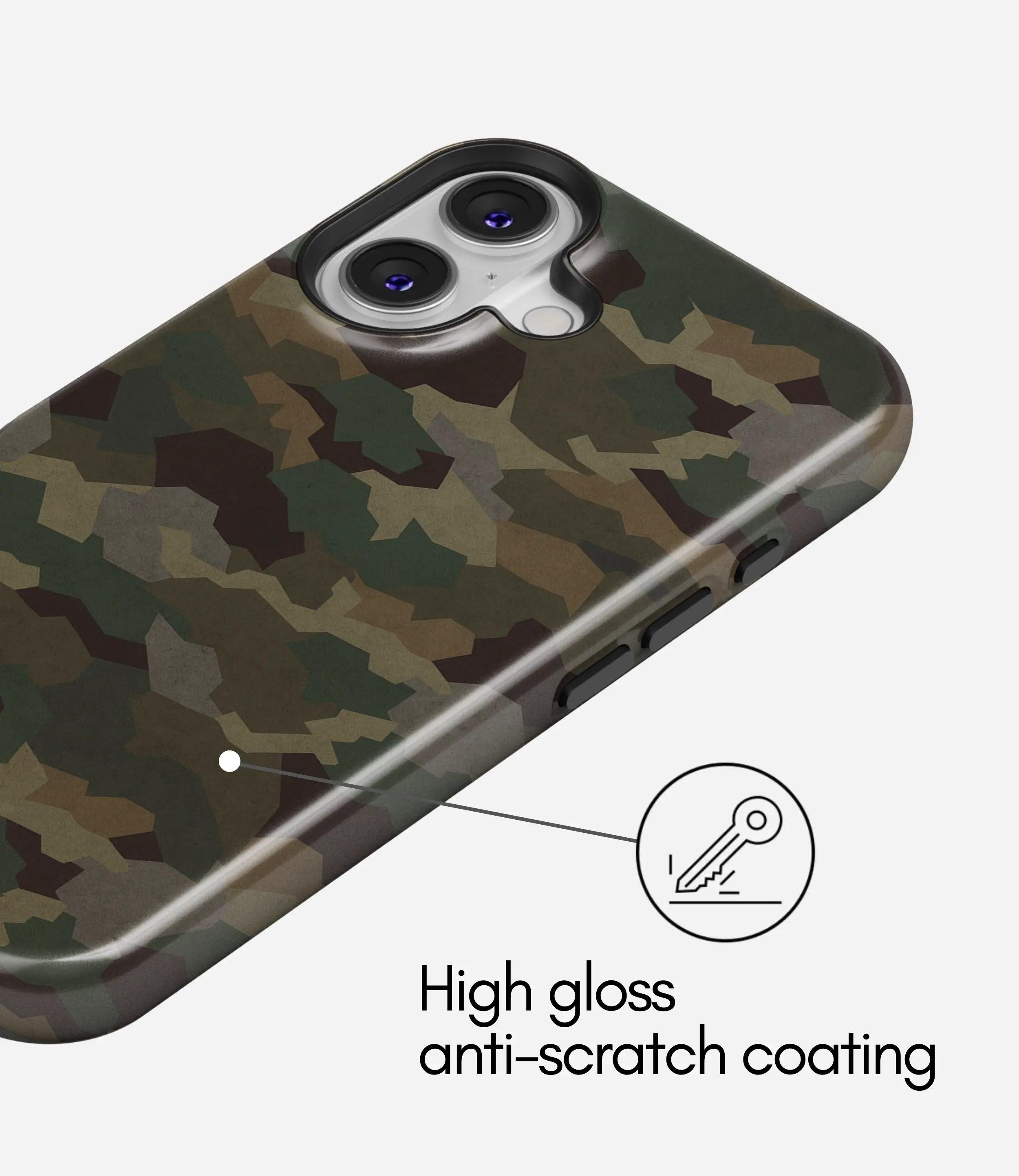 Classic Woodland Camo Glossy Armoured Case