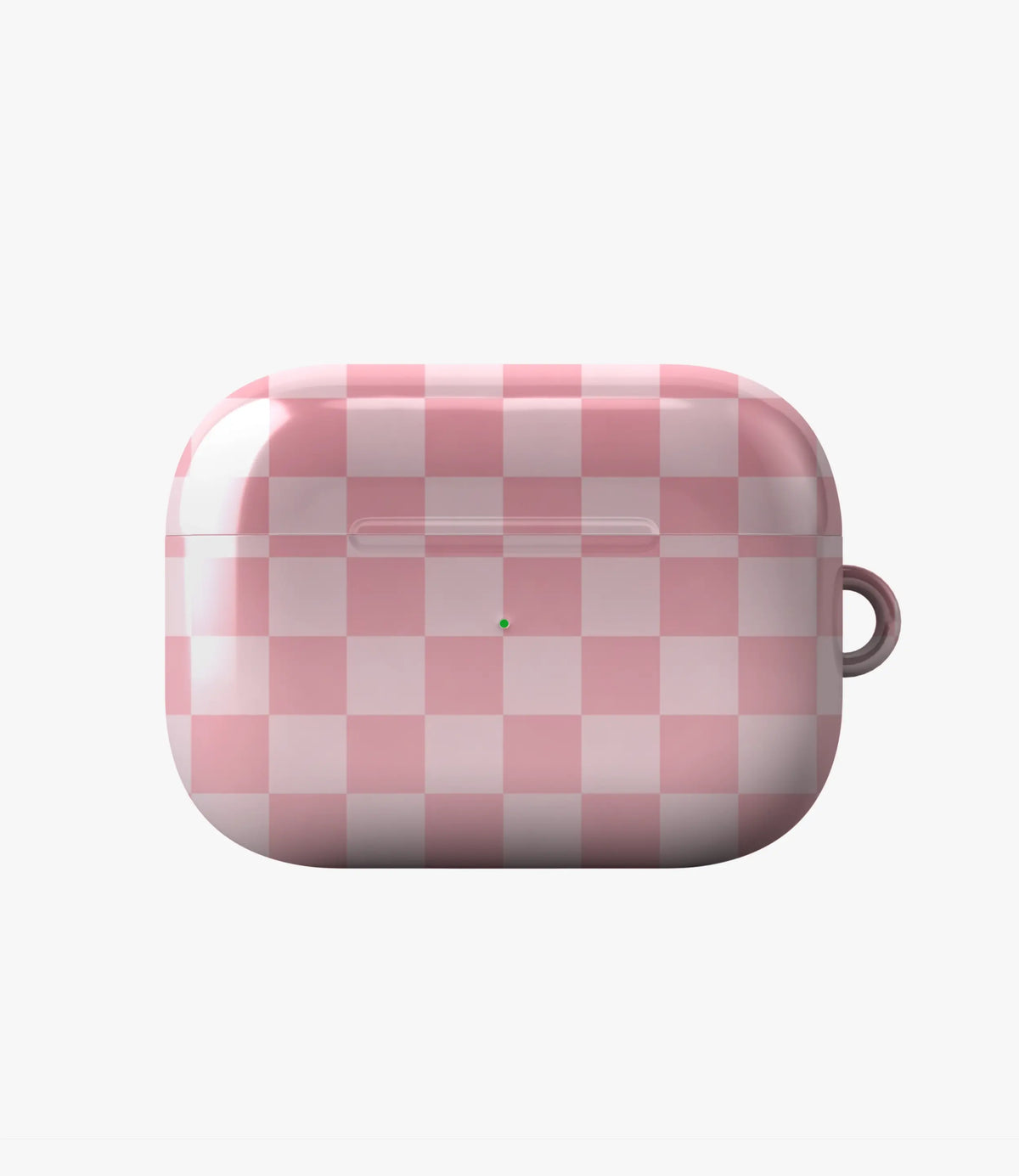 Soft Barbiecore Check Glossy Airpod Case