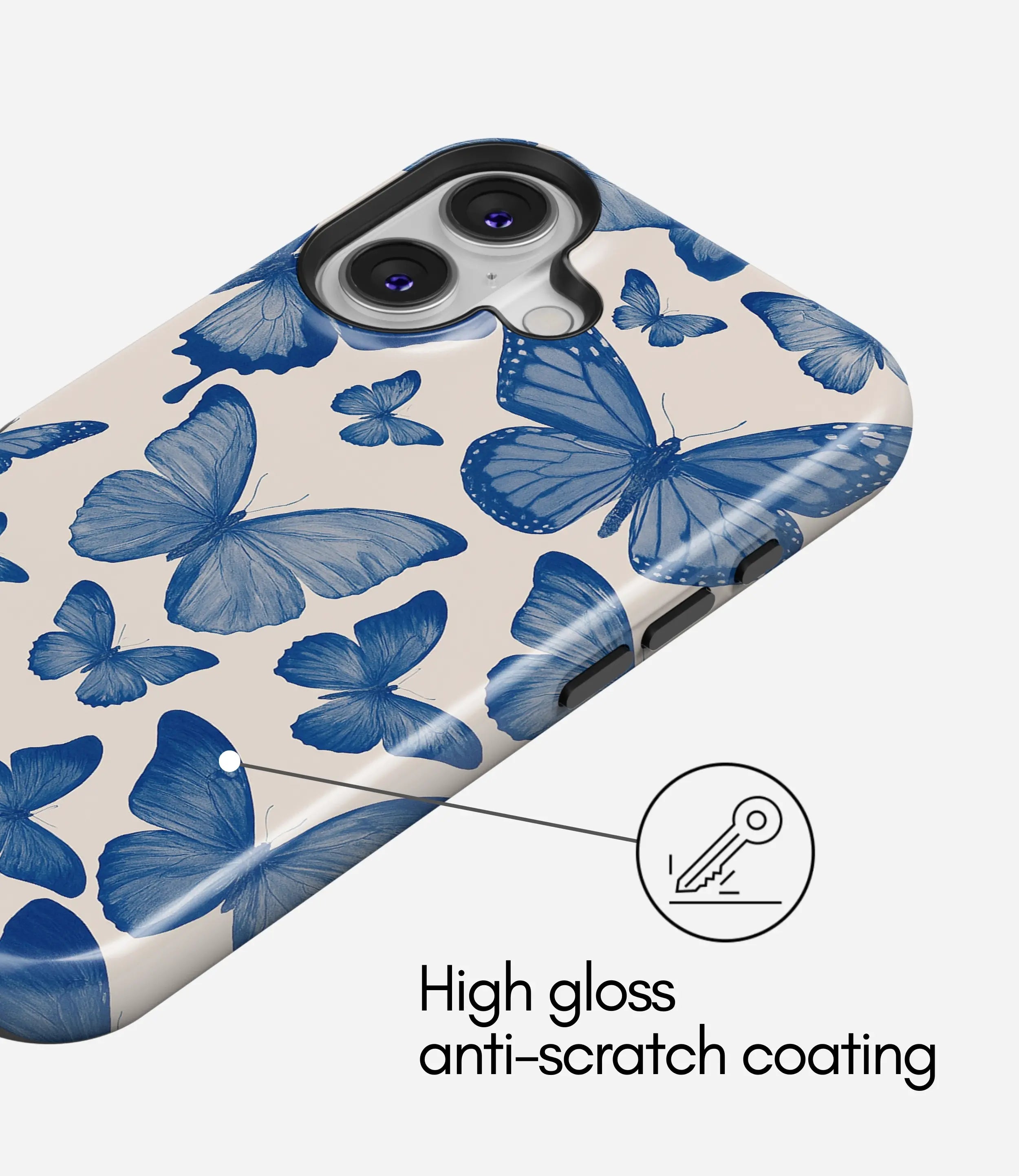 Indigo Flutter Glossy Armoured Case