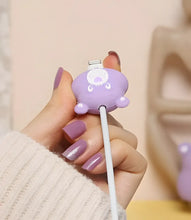 Load image into Gallery viewer, Lilac Bear Charger Case & Cable Protector (18W/20W)