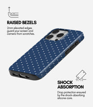 Load image into Gallery viewer, Dot Navy Glossy Armoured Case