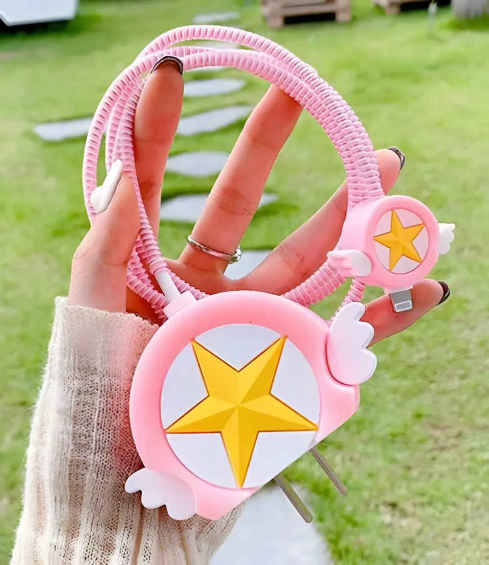 Anime Kawaii Star Charger Case & Cable Protector (18W/20W)