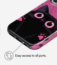 Load image into Gallery viewer, Cosmic Pink Cat Glossy Armoured Case