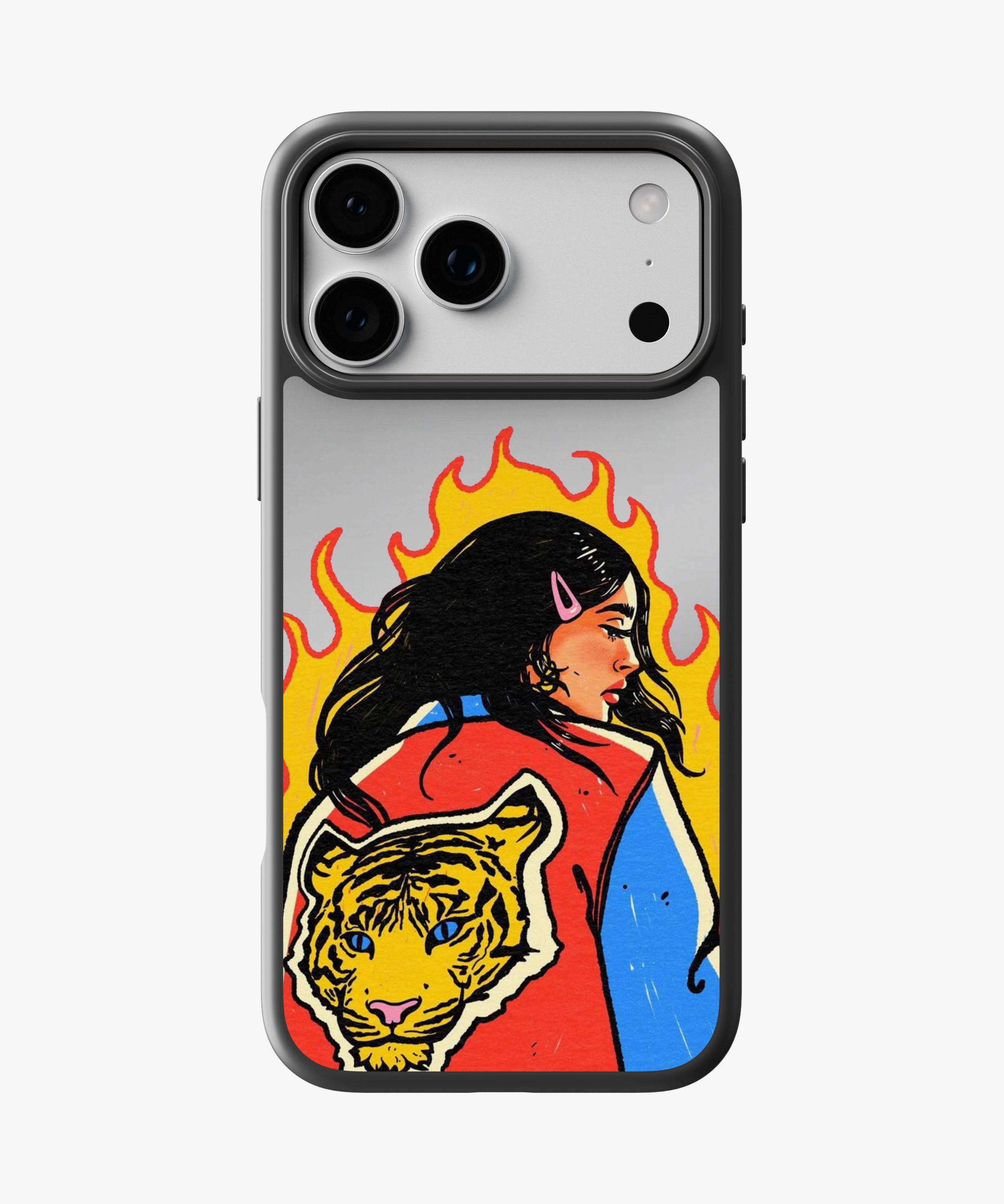 Tiger Spirit Girl Luxe Mirror Phone Case