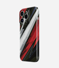 Load image into Gallery viewer, Red/Black Geometric Pattern Glossy Hard Case