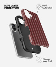 Load image into Gallery viewer, Burgundy Luxe Lines Glossy Armoured Case