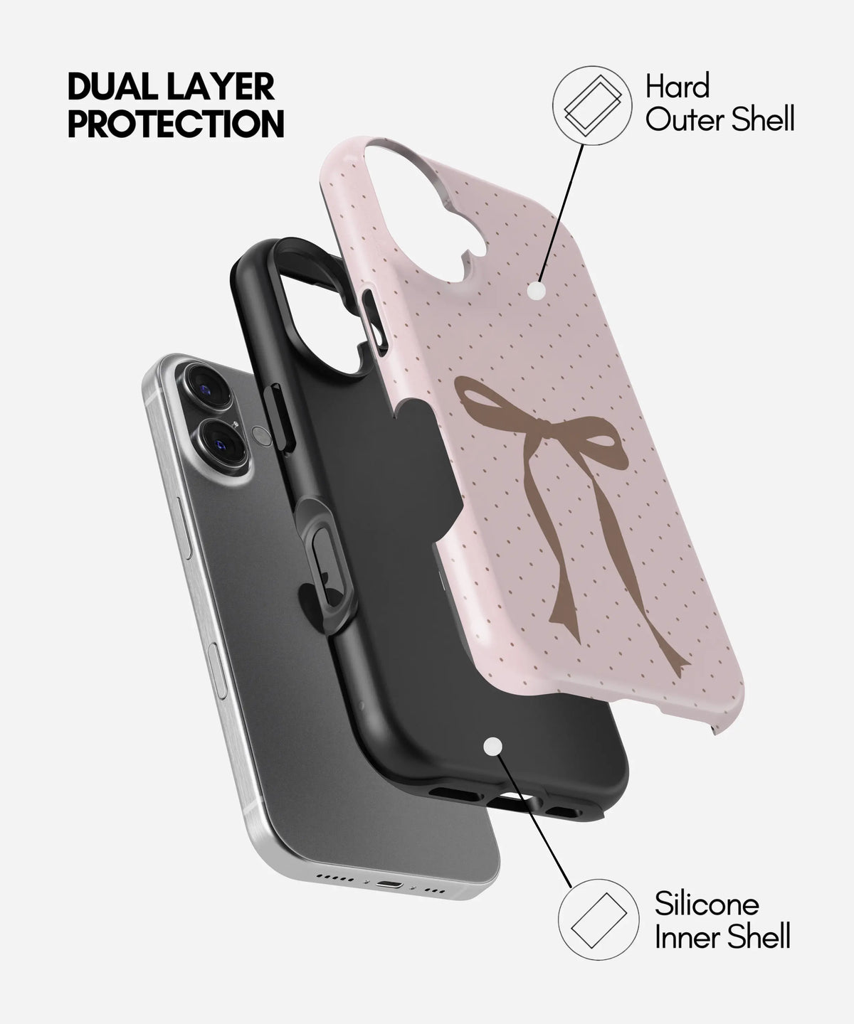 Coquette Bow Dot Glossy Armoured Case