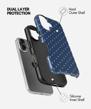 Load image into Gallery viewer, Dot Navy Glossy Armoured Case