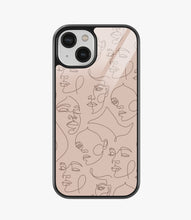 Load image into Gallery viewer, Line Artwork Aesthetic Glass Phone Case