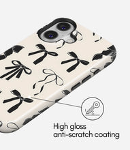 Load image into Gallery viewer, Noir Coquette Bows Glossy Armoured Case