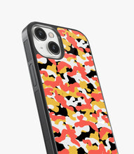 Load image into Gallery viewer, Orange Camo Glass Case