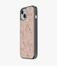 Load image into Gallery viewer, Line Artwork Aesthetic Glass Phone Case