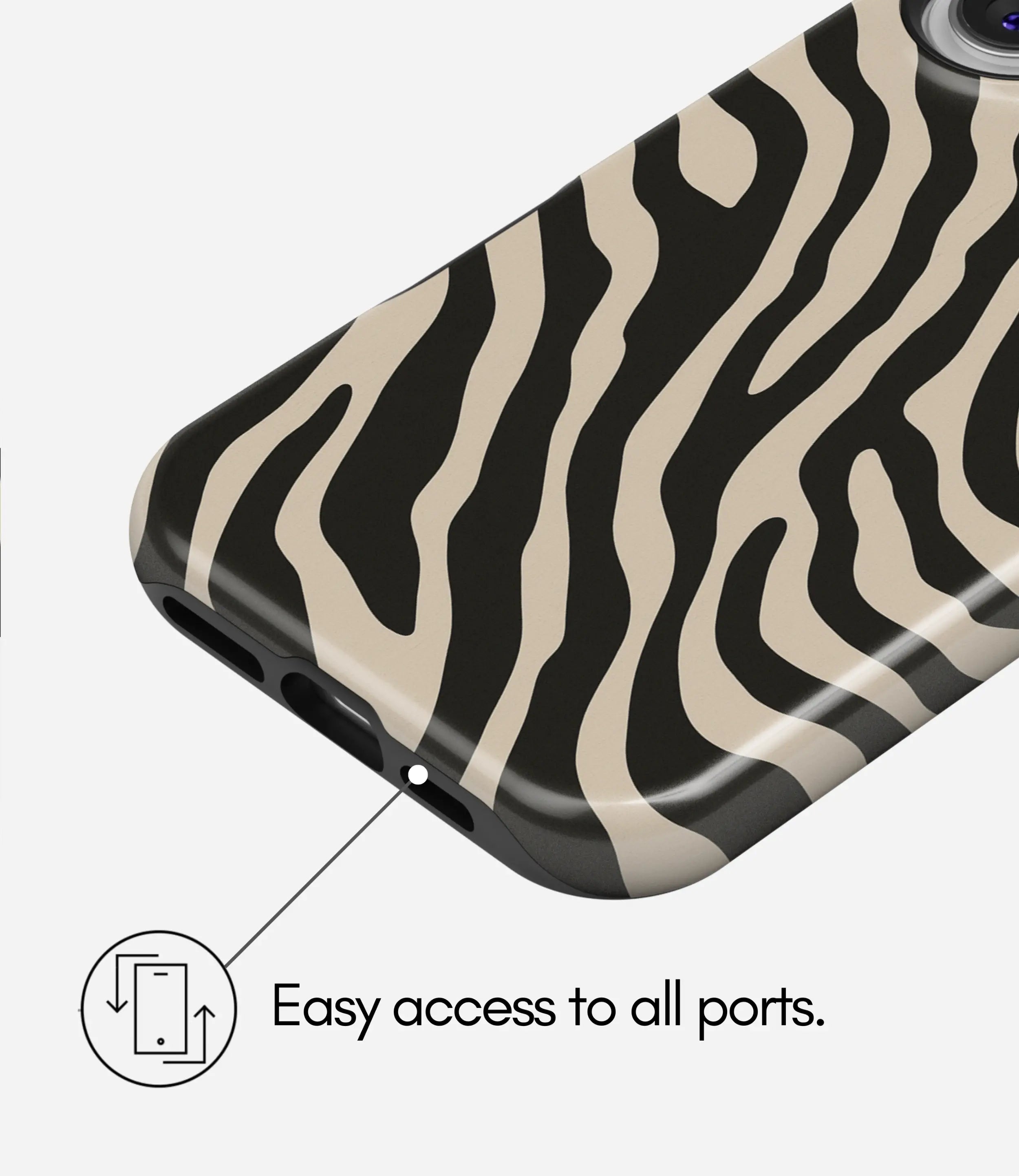 Zebra Luxe Glossy Armoured Case