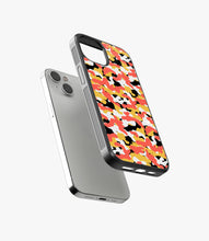 Load image into Gallery viewer, Orange Camo Glass Case