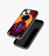 Load image into Gallery viewer, Goku Hotline Miami Glass Phone Case