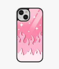 Load image into Gallery viewer, Y2K Fireburst Pink Flame Glass Case