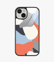 Load image into Gallery viewer, Orange Blue Camo Glass Case