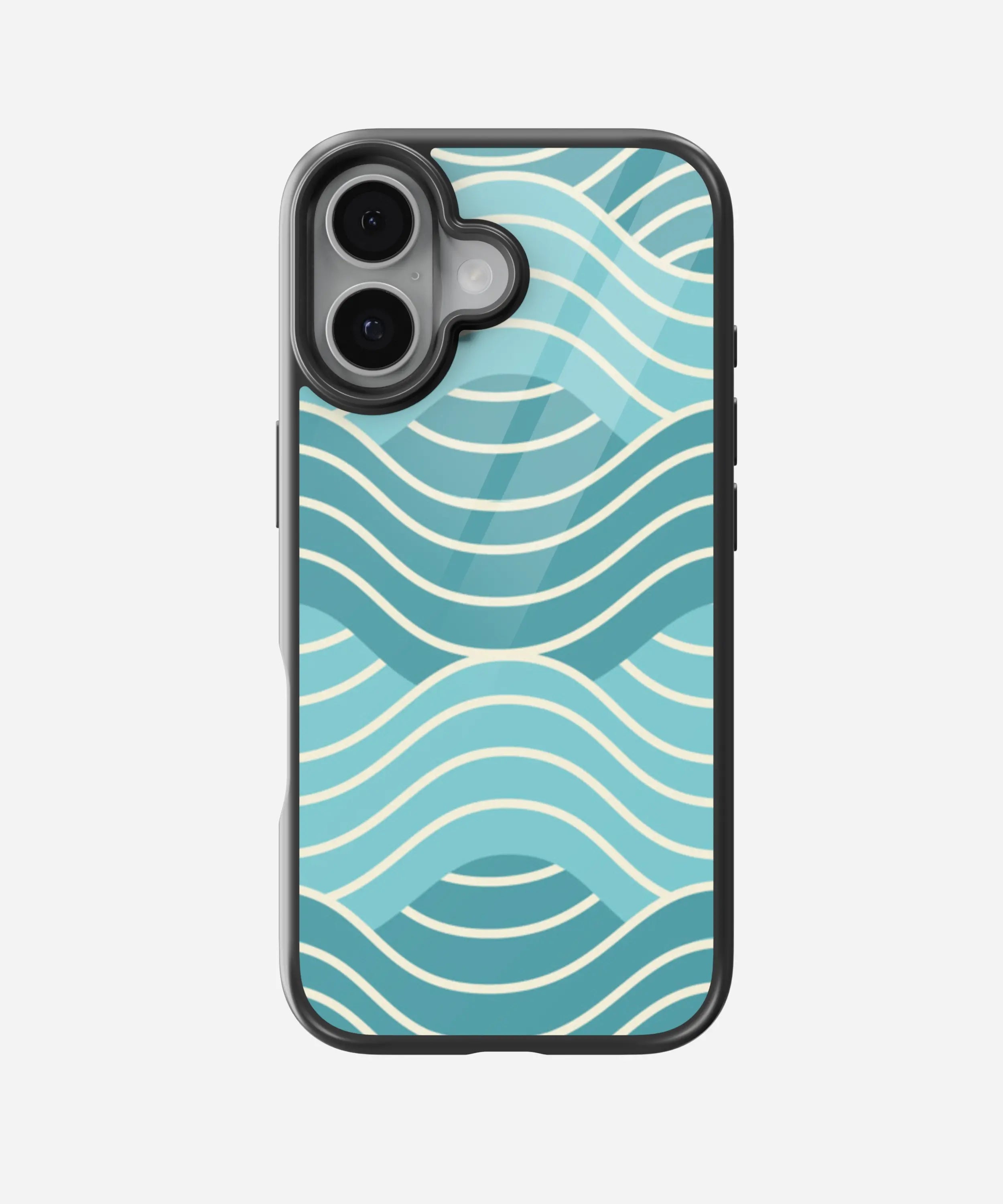 Blue Waves Glass Case