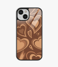 Load image into Gallery viewer, Melting Choco Hearts Aesthetic Glass Phone Case
