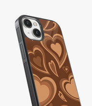 Load image into Gallery viewer, Melting Choco Hearts Aesthetic Glass Phone Case