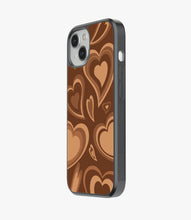 Load image into Gallery viewer, Melting Choco Hearts Aesthetic Glass Phone Case