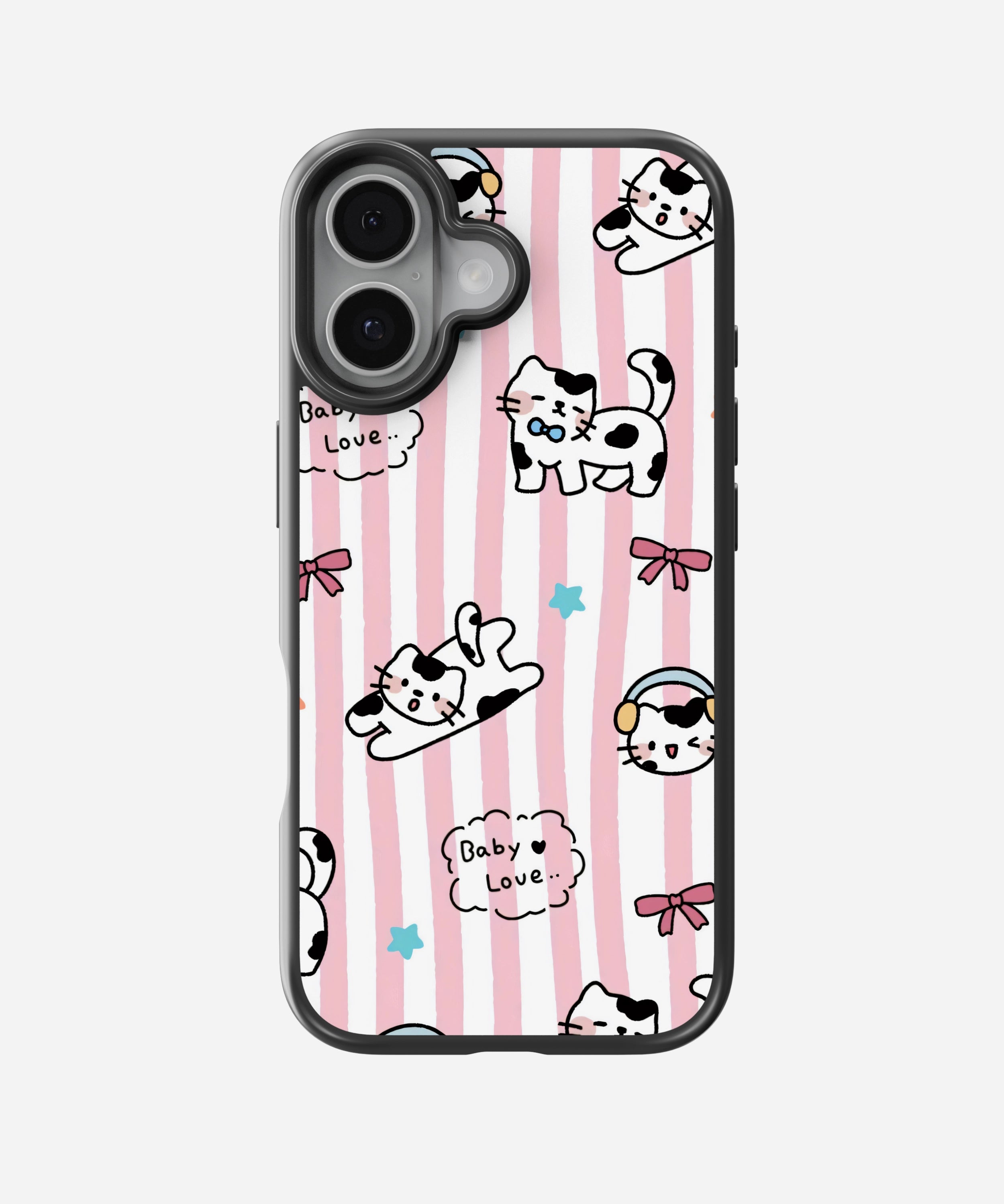 Striped Whiskers Hybrid Matte Case