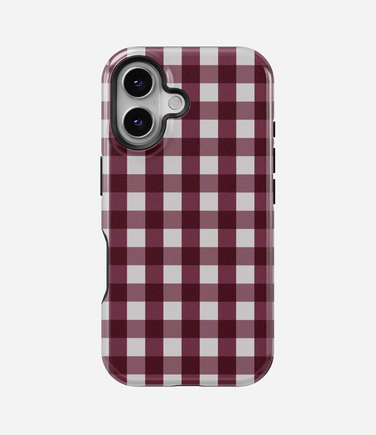 Cherry Wine Gingham Glossy Armoured Case