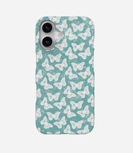 Load image into Gallery viewer, Y2K Tie Dye Turquoise Butterfly Phone Case