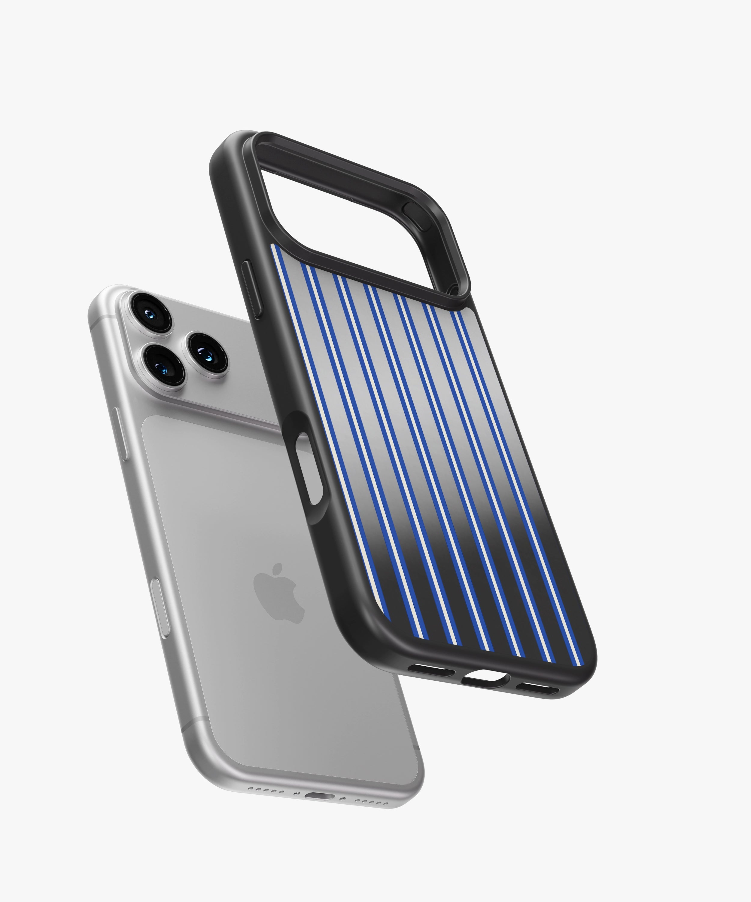Blue Velocity Stripes Luxe Mirror Phone Case