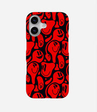 Load image into Gallery viewer, Distorted Red Emoticons Doodle Phone Case