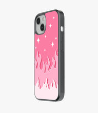 Load image into Gallery viewer, Y2K Fireburst Pink Flame Glass Case