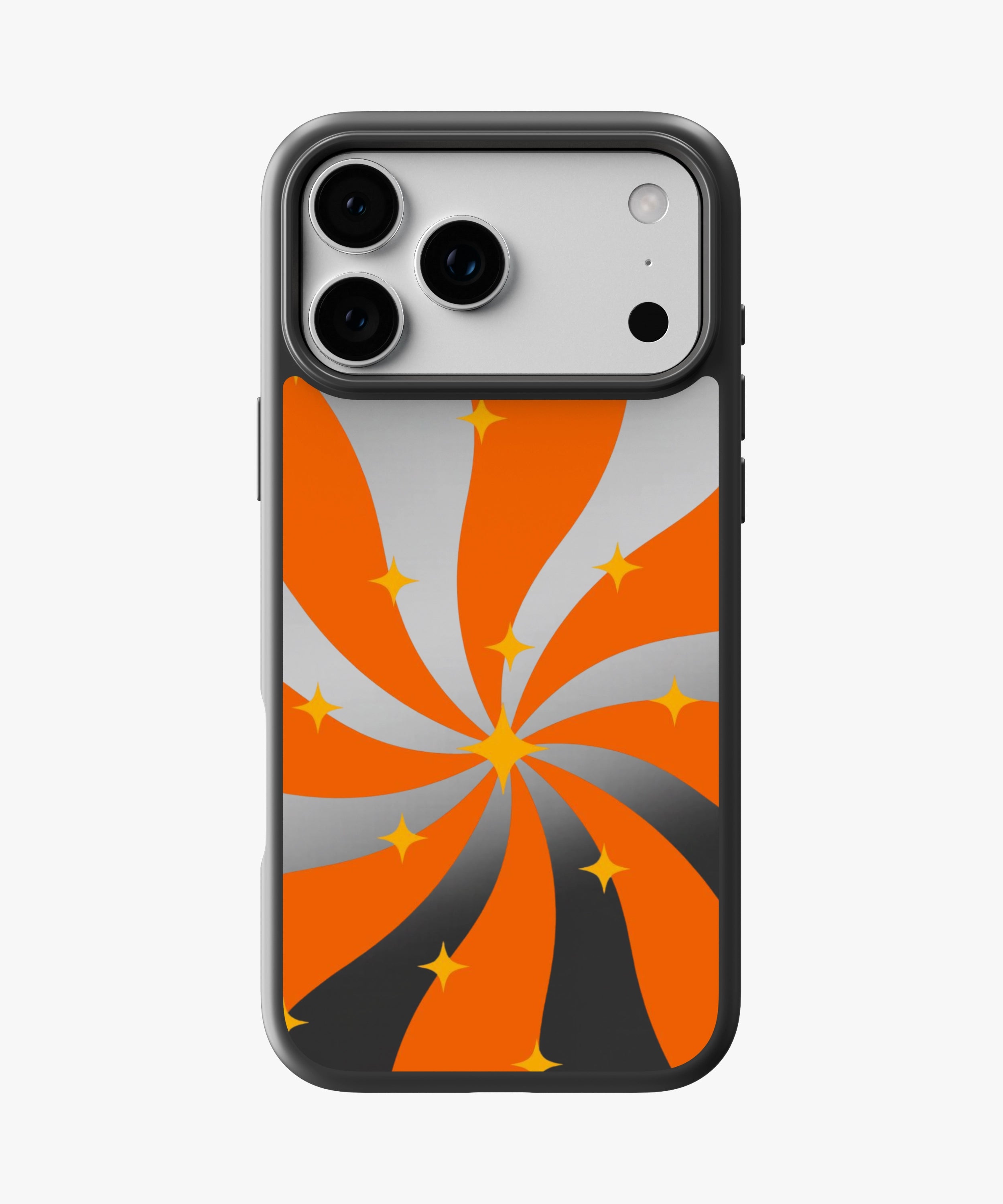 Tangerine Starburst Luxe Mirror Phone Case