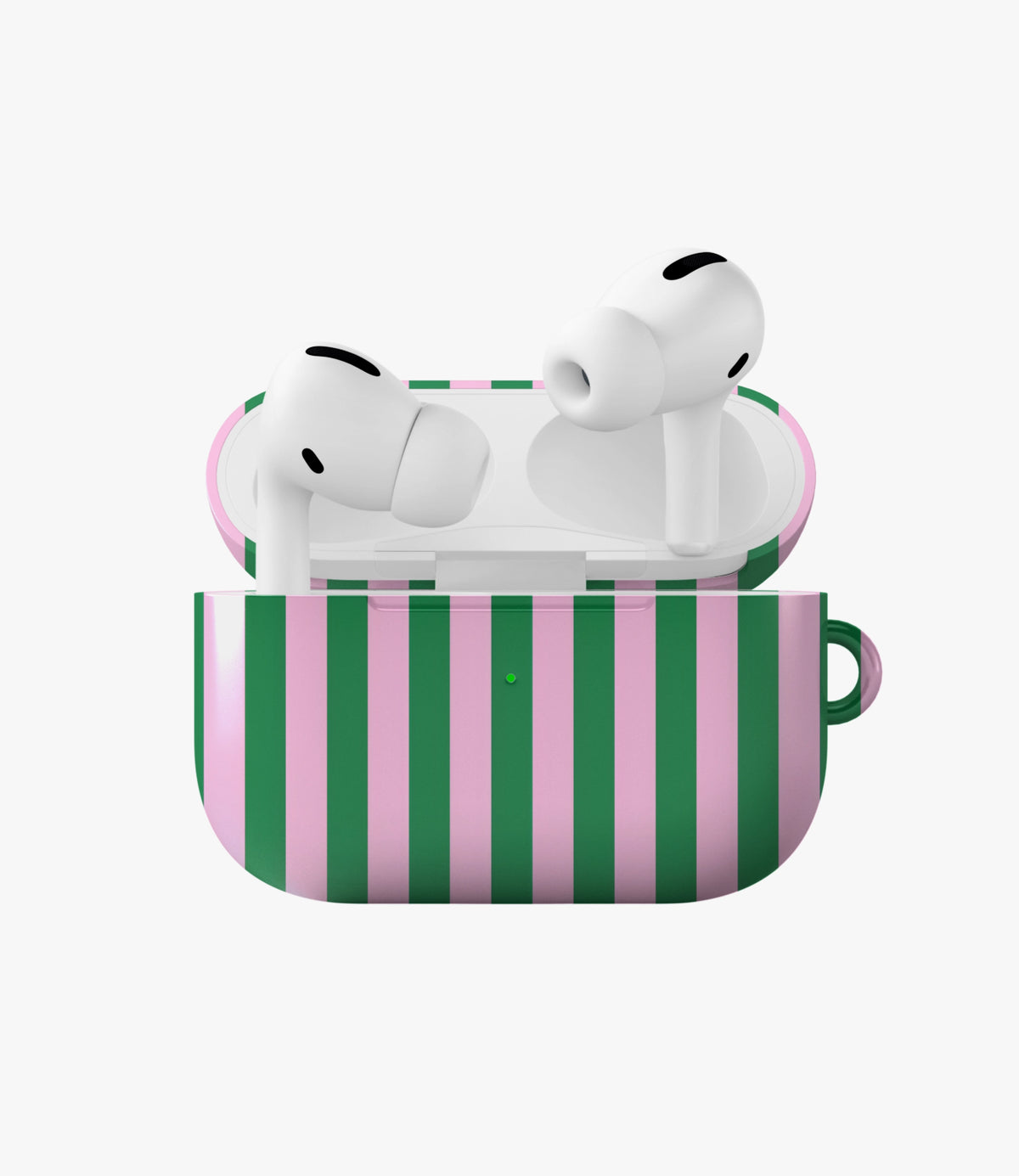 Minty Stripes Glossy Airpod Case