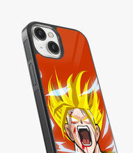 Load image into Gallery viewer, Orange Goku Beast Mode Glass Phone Case