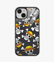 Load image into Gallery viewer, Pirate Skull Pattern Glass Phone Case