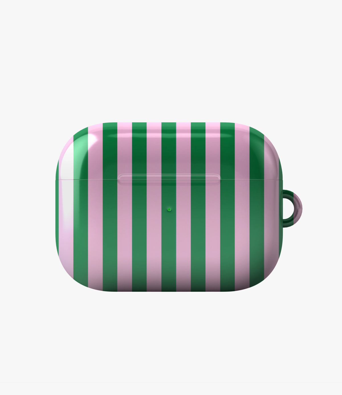 Minty Stripes Glossy Airpod Case