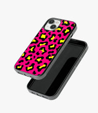 Load image into Gallery viewer, Bright Pink Leopard Print Glass Case